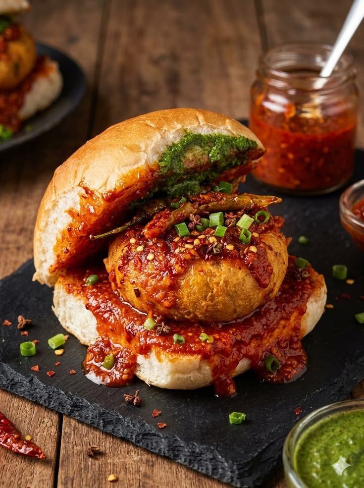 Schezwan Vada Pav